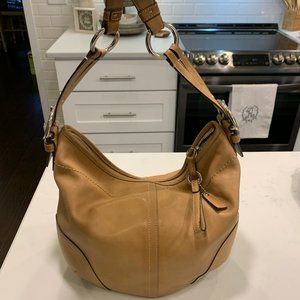 Camel leather Coach Bag